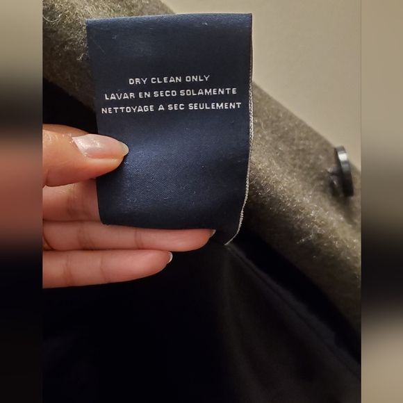 Wool Blend Tommy Hilfiger Double Breasted Peacoat, Women's Small, Olive Green - Picture 6 of 7